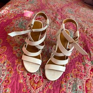 Elegant White Strappy Heels